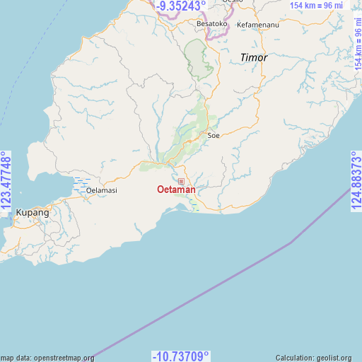 Oetaman on map