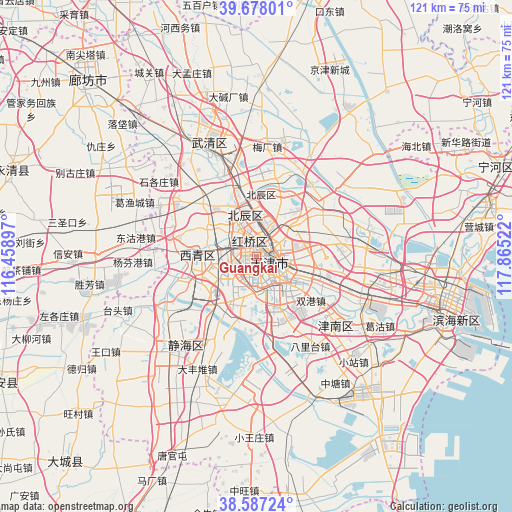 Guangkai on map