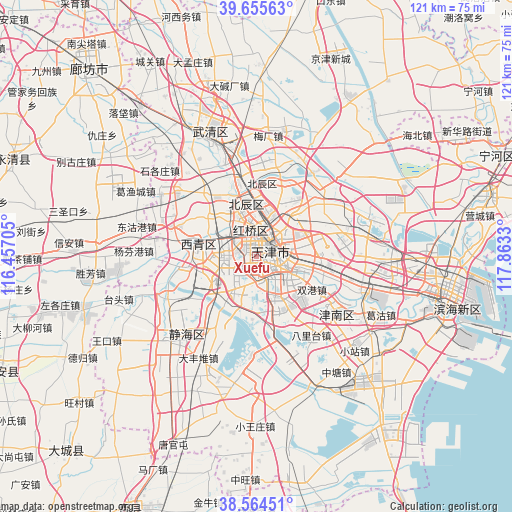 Xuefu on map