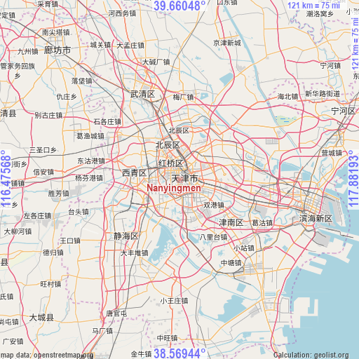 Nanyingmen on map