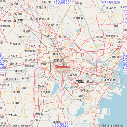 Chunhua on map