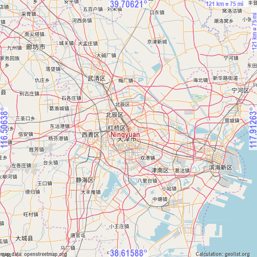 Ningyuan on map