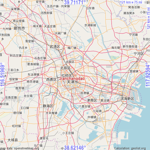 Jianchangdao on map