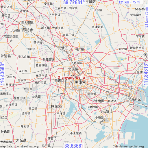 Xianyang Beilu on map