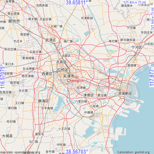 Chenglin on map