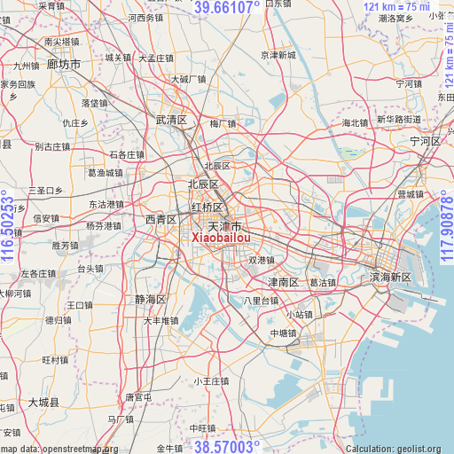 Xiaobailou on map