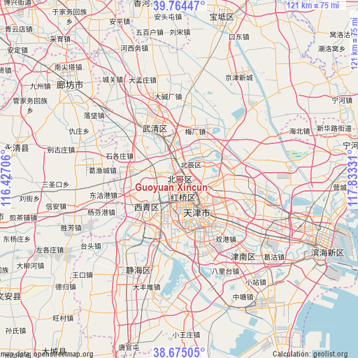 Guoyuan Xincun on map