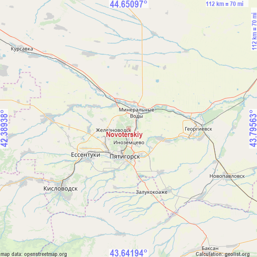 Novoterskiy on map