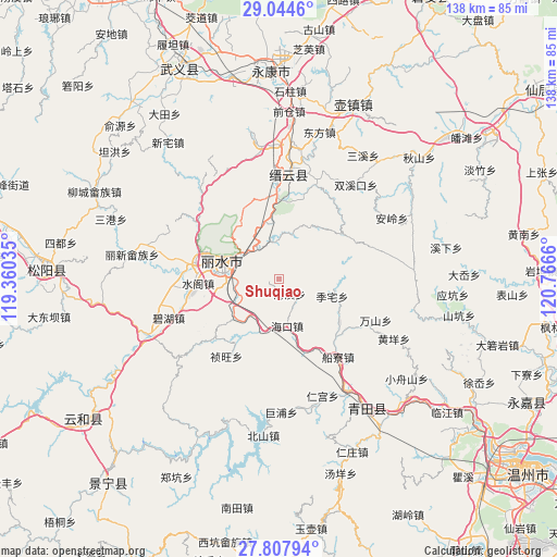 Shuqiao on map
