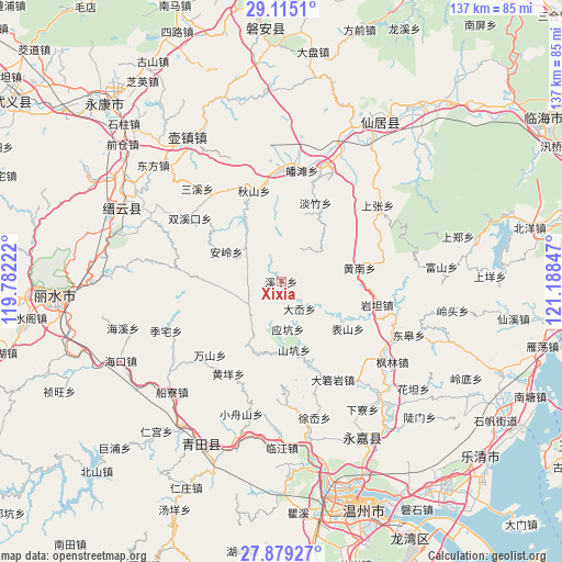 Xixia on map