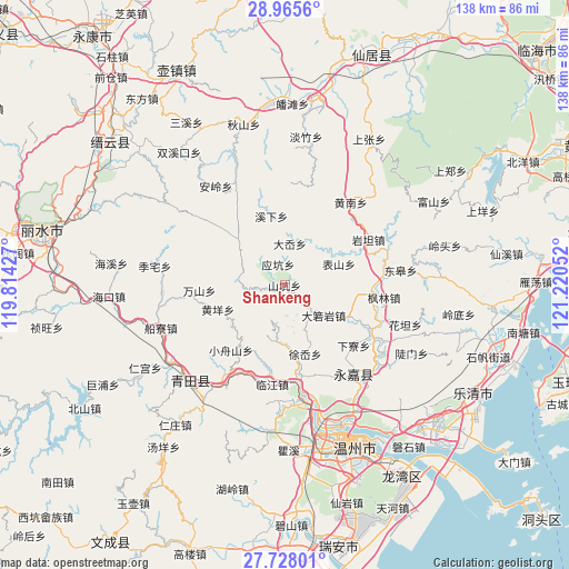 Shankeng on map