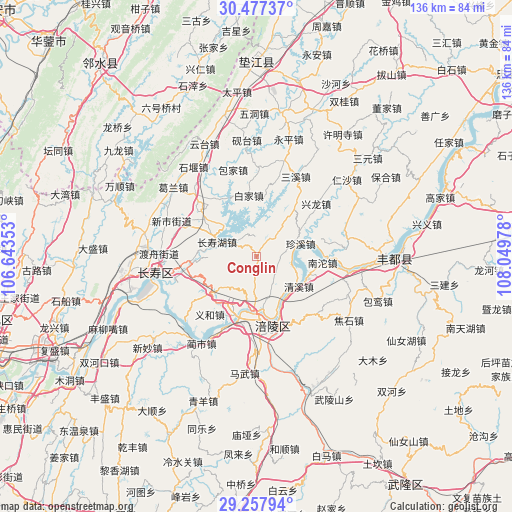 Conglin on map