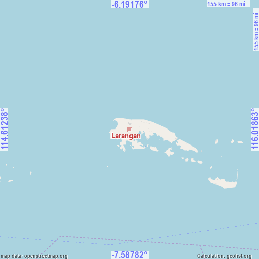 Larangan on map