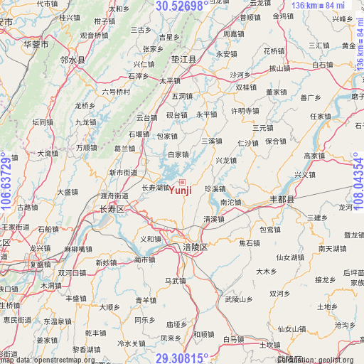 Yunji on map