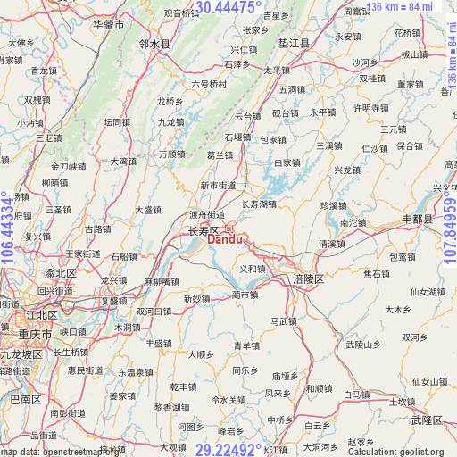 Dandu on map