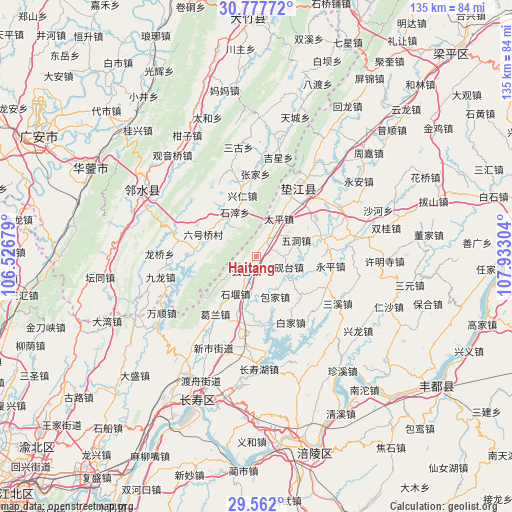 Haitang on map