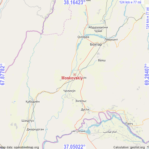 Moskovskiy on map