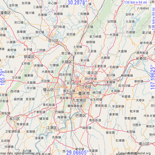 Lijia on map