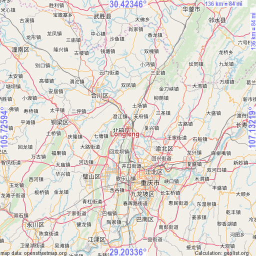 Longfeng on map