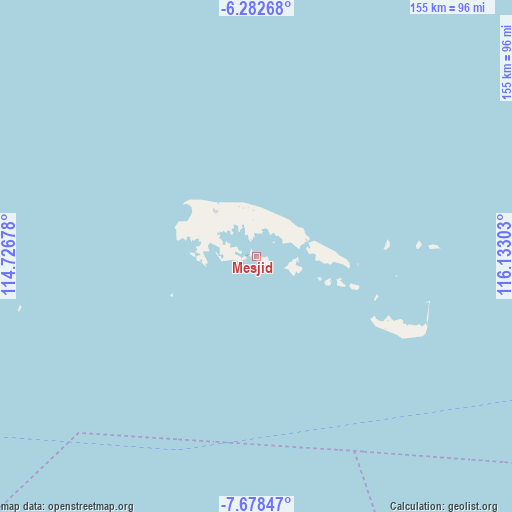 Mesjid on map