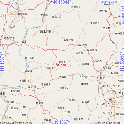 Beibao on map