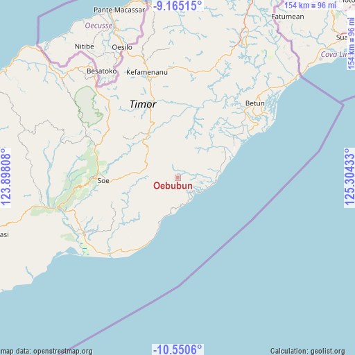 Oebubun on map