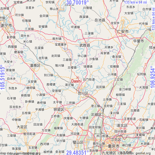 Dashi on map