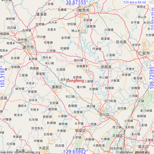 Longfeng on map