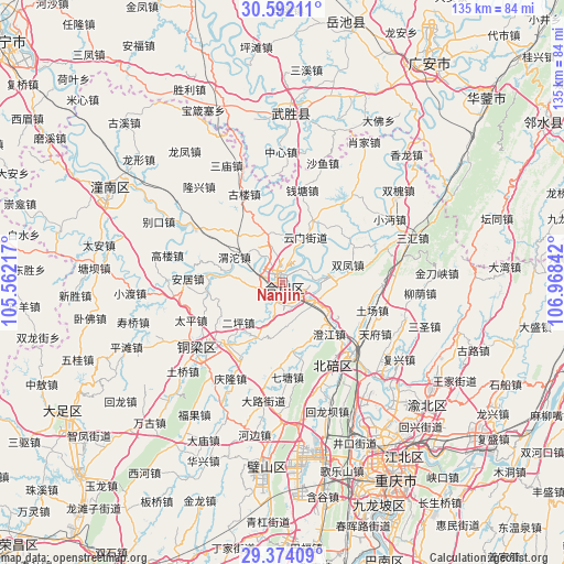 Nanjin on map