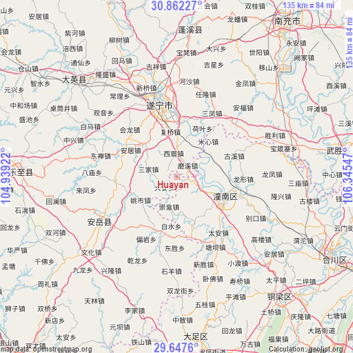 Huayan on map