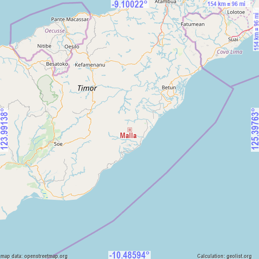 Malla on map