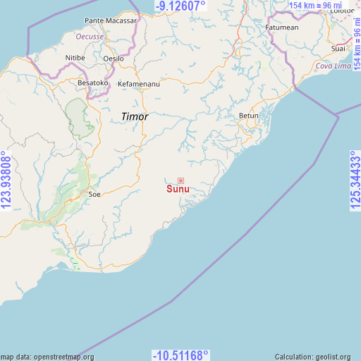 Sunu on map