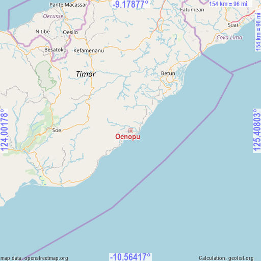 Oenopu on map
