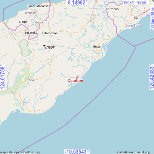 Oetotom on map