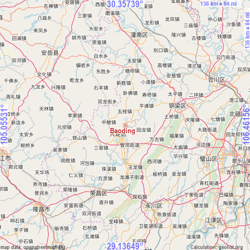 Baoding on map