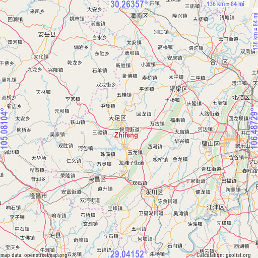 Zhifeng on map