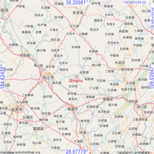 Qingliu on map