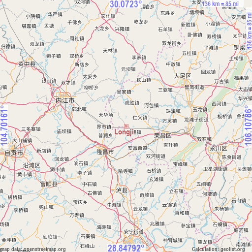 Longji on map
