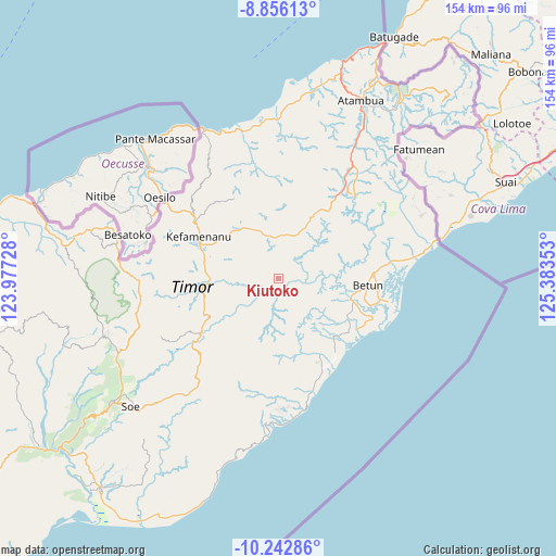 Kiutoko on map