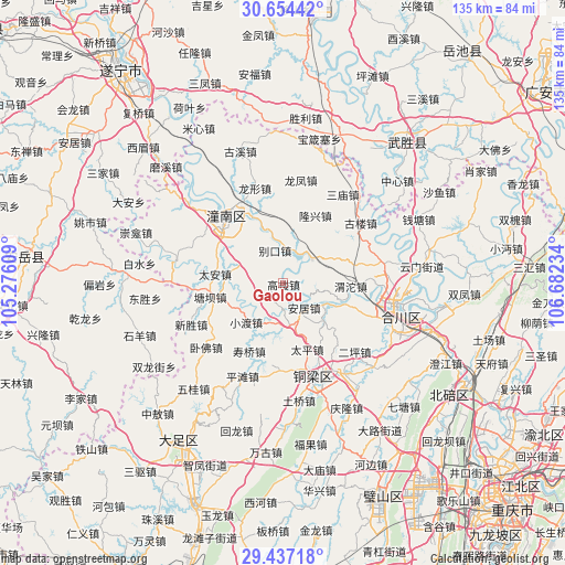 Gaolou on map