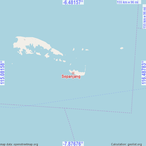 Sepanjang on map