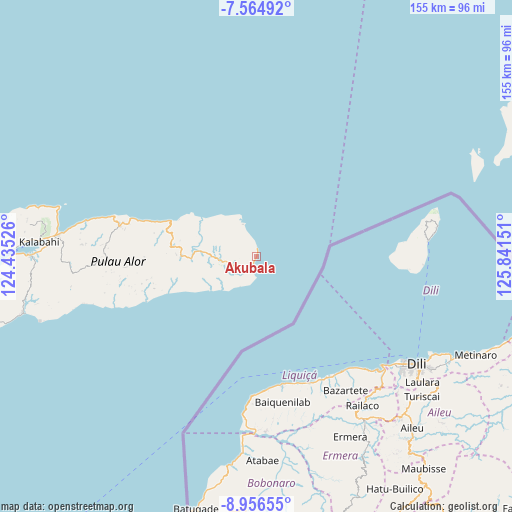 Akubala on map
