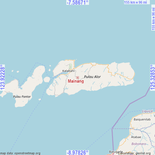 Mainang on map