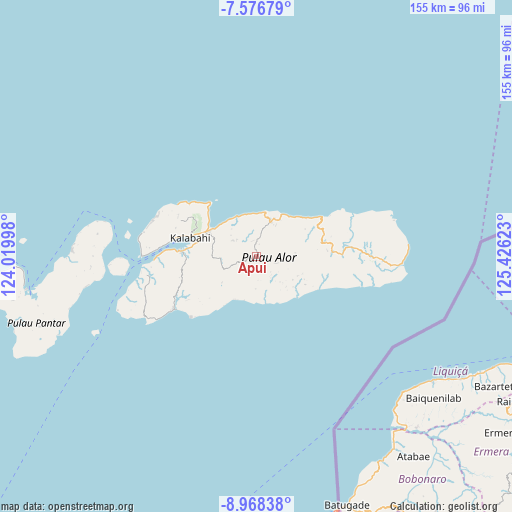 Apui on map