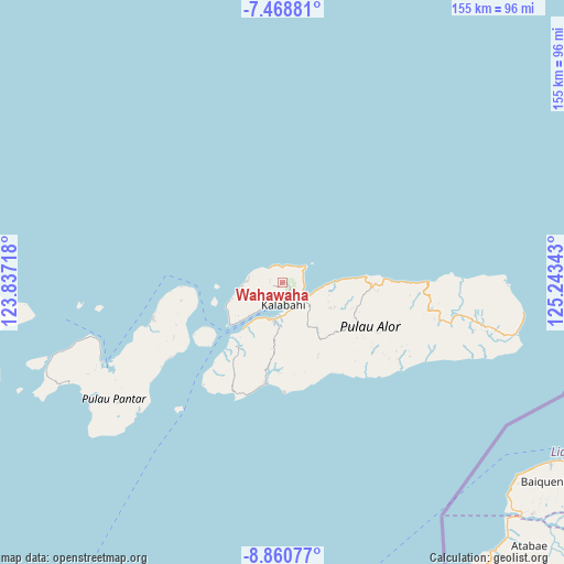 Wahawaha on map
