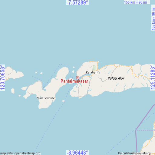 Pantaimakasar on map
