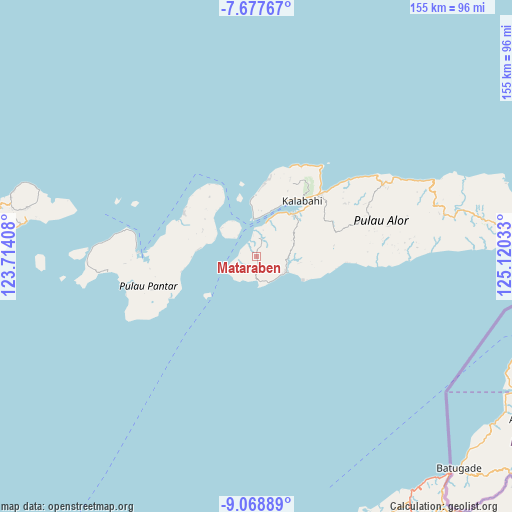 Mataraben on map