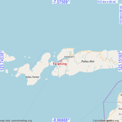 Fa’aming on map