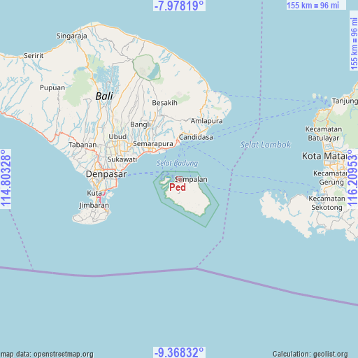 Ped on map