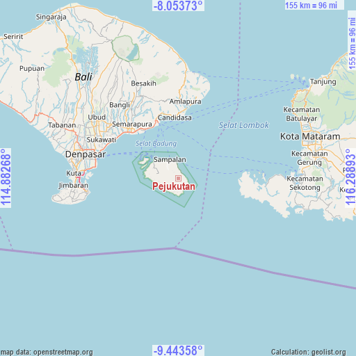 Pejukutan on map